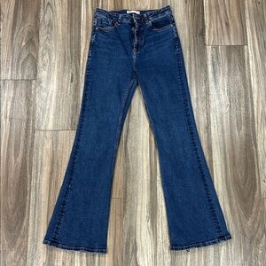 Zara Dark Blue Flare Jeans